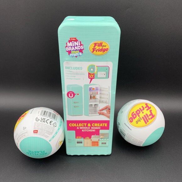 Zuru Mini Brands Mini Minis "Fill The Fridge" Playset Target Exclusive + 2 Balls - Picture 5 of 8